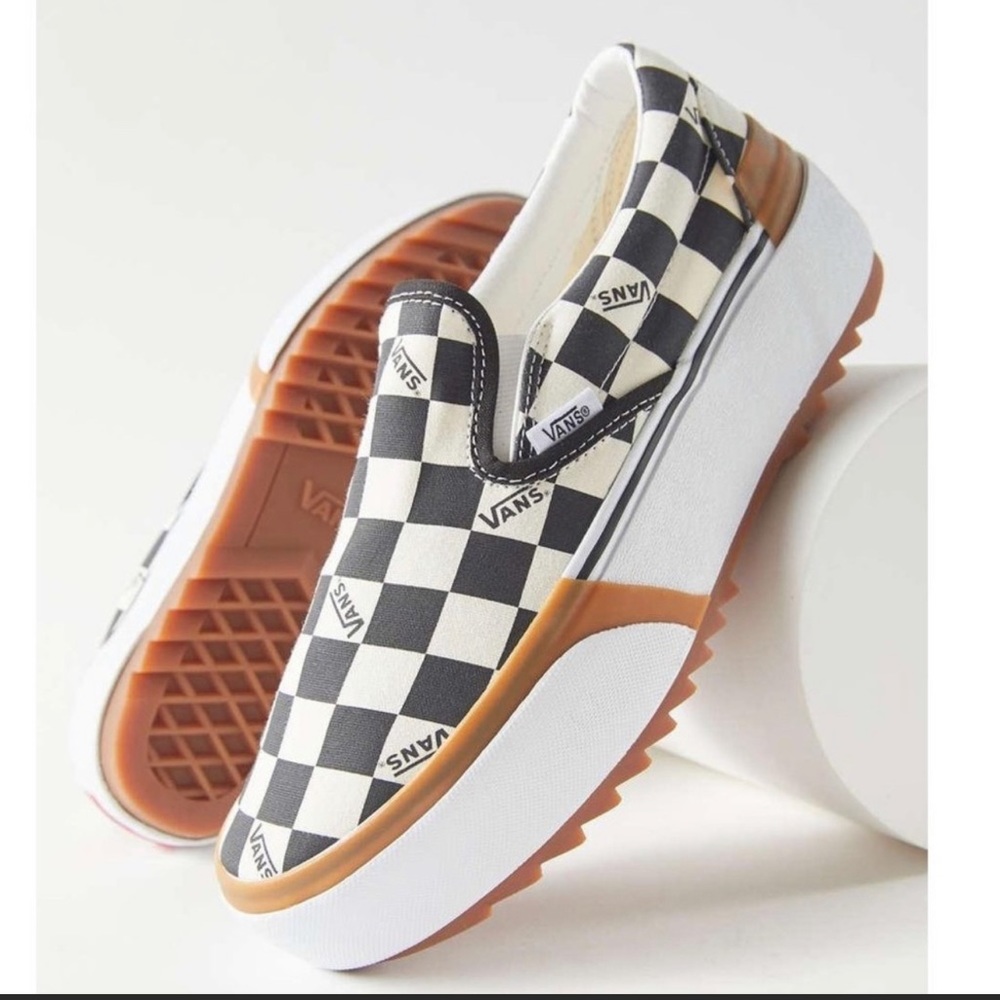 ‼️ISO‼️ Vans Stacked Slip on checkered